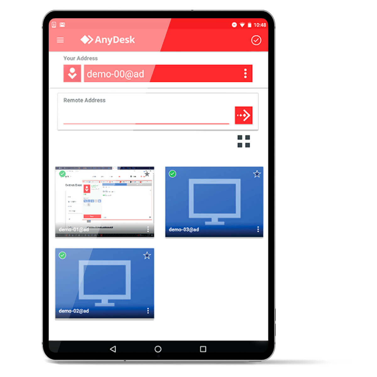 Android-Gerät mit AnyDesk